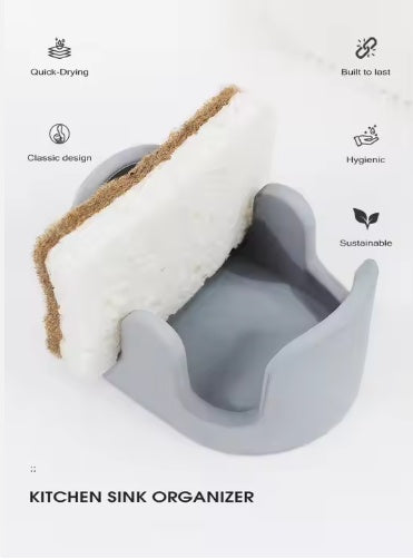 US Local Diatom Mud Sponge Rack Kitchen & Bathroom Sink Caddy For Sponges Scrubbers