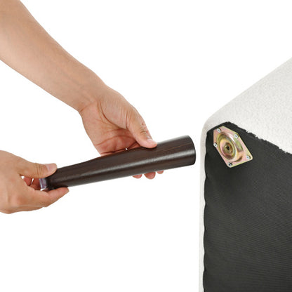 US Local Solid Wood Leg Fabric Armchair