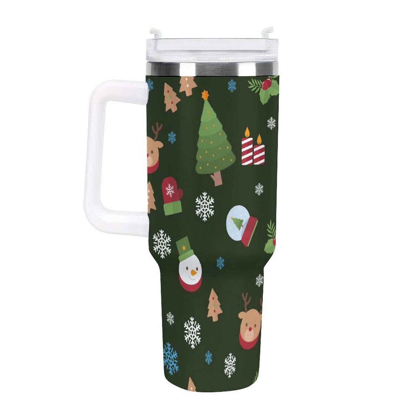 PHDT00325 POD US Local Tumbler 40 oz Large Capacity Car Cup Christmas Tree Santa Claus