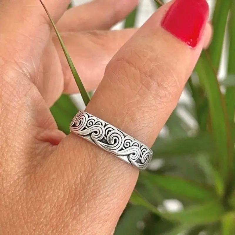 Ziqi Donglai Ins Trendy Men's Personality Xiangyun Vintage Ring