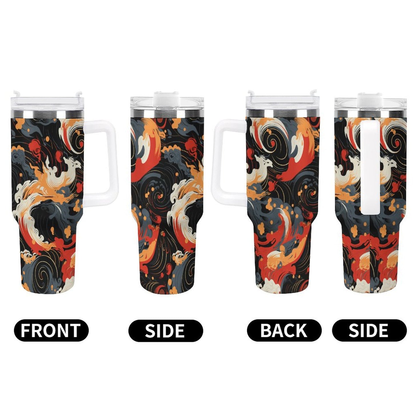 PHDT00501 POD US Local Tumbler 40oz Large Capacity Car Cup Soaring Clouds, Magnificent