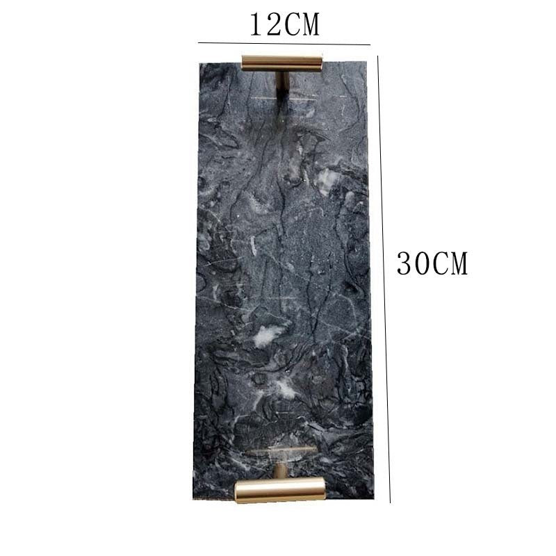 US Local Nordic Style Mild Luxury Marble Tray Dessert Plate Dish Jewelry Storage Tray