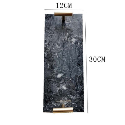 US Local Nordic Style Mild Luxury Marble Tray Dessert Plate Dish Jewelry Storage Tray