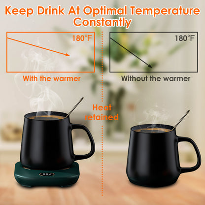 US Local 3 Color Options 1Pc Electric Coffee Mug Warmer For Desk Auto Shut Off USB Tea Milk Beverage Cup Heater Heating Plate For Office Home 3 Temperature Setting