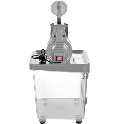 US Local VEVOR 110V Commercial Ice Crusher , ETL Approved 300W Electric Snow Cone Machine With Dual Blades, Stainless Steel Shaved Ice Machine With Safety