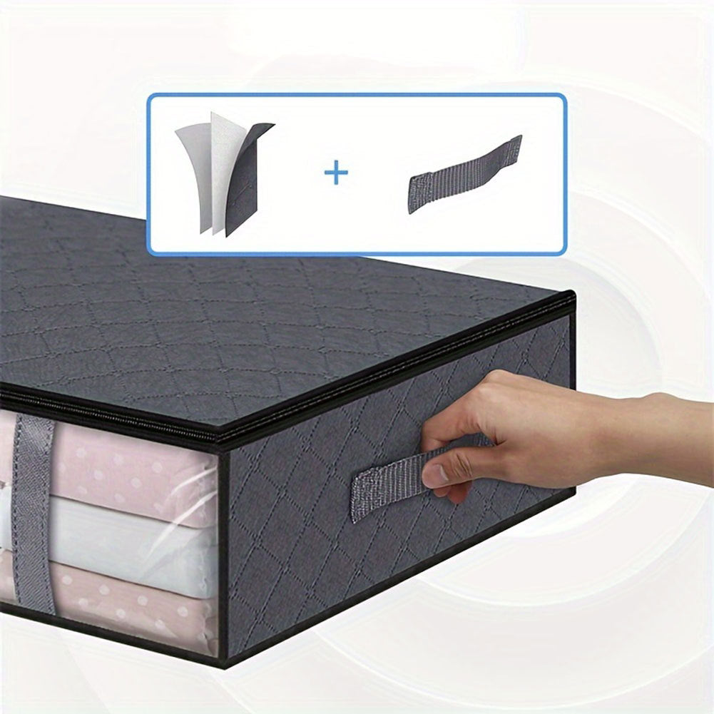 US Local 2 Pcs Over Wardrobe Storage Bag, Underbed Storage Containers, Storage Bin For Clothes, Blankets