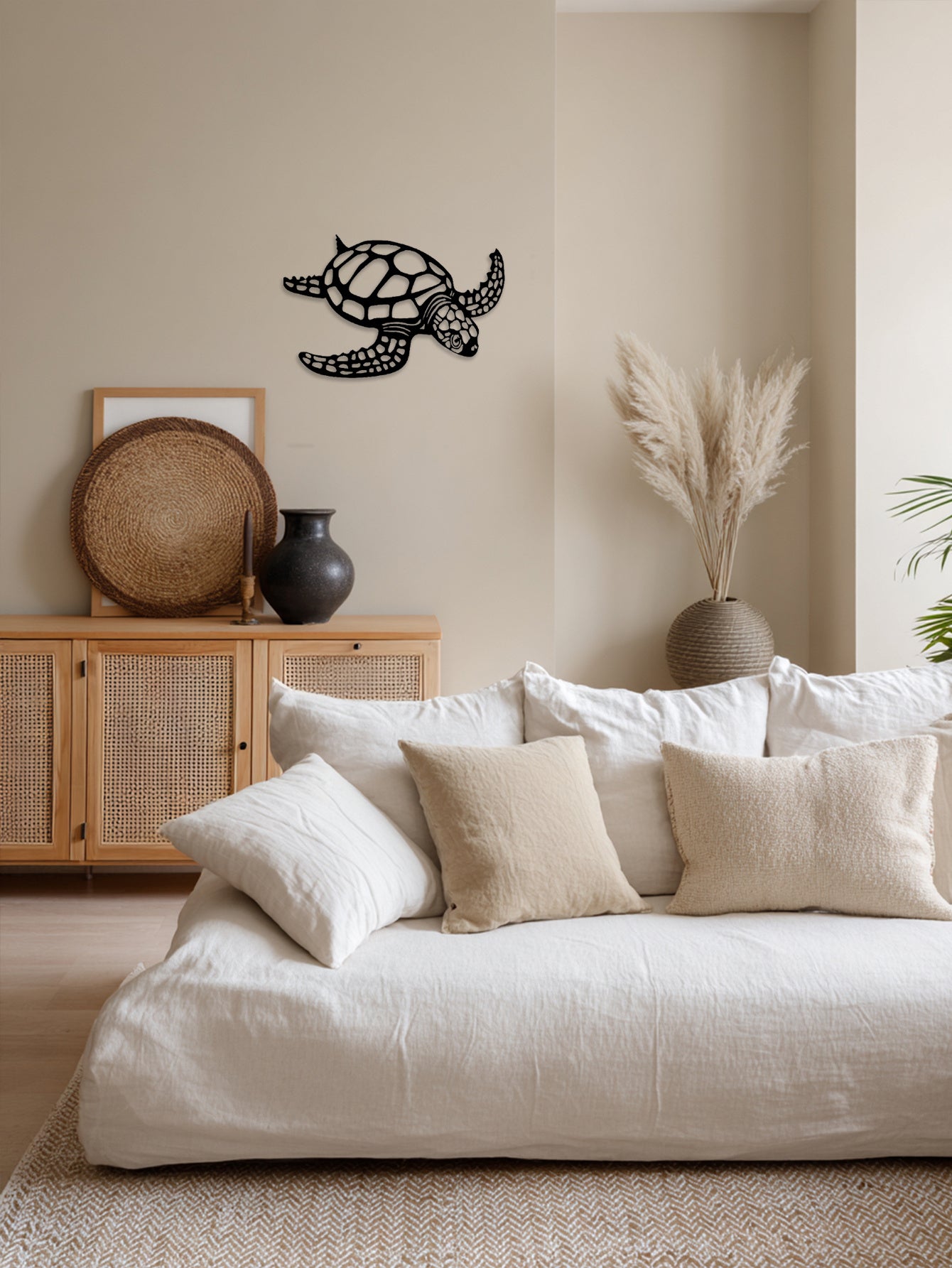 US Local Elegant Metal Sea Turtle Wall Art - Beach-Themed Sculpture For Multiple Rooms