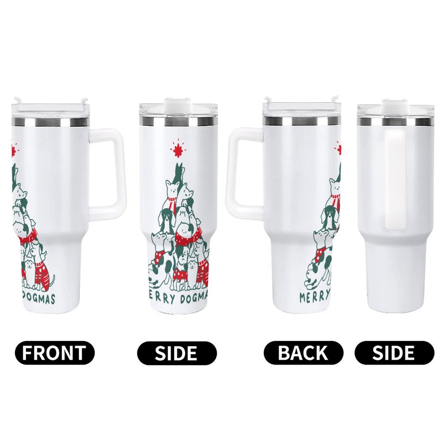 PHDT00023 POD US Local Tumbler 40 oz Large Capacity Car Cup Christmas Cat