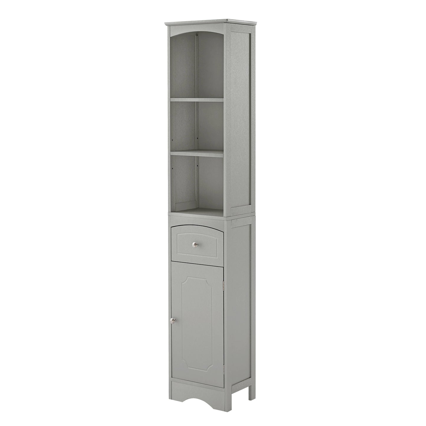 US Local Tall Bathroom Cabinet Storage Cabinet With Drawer Adjustable Shelf