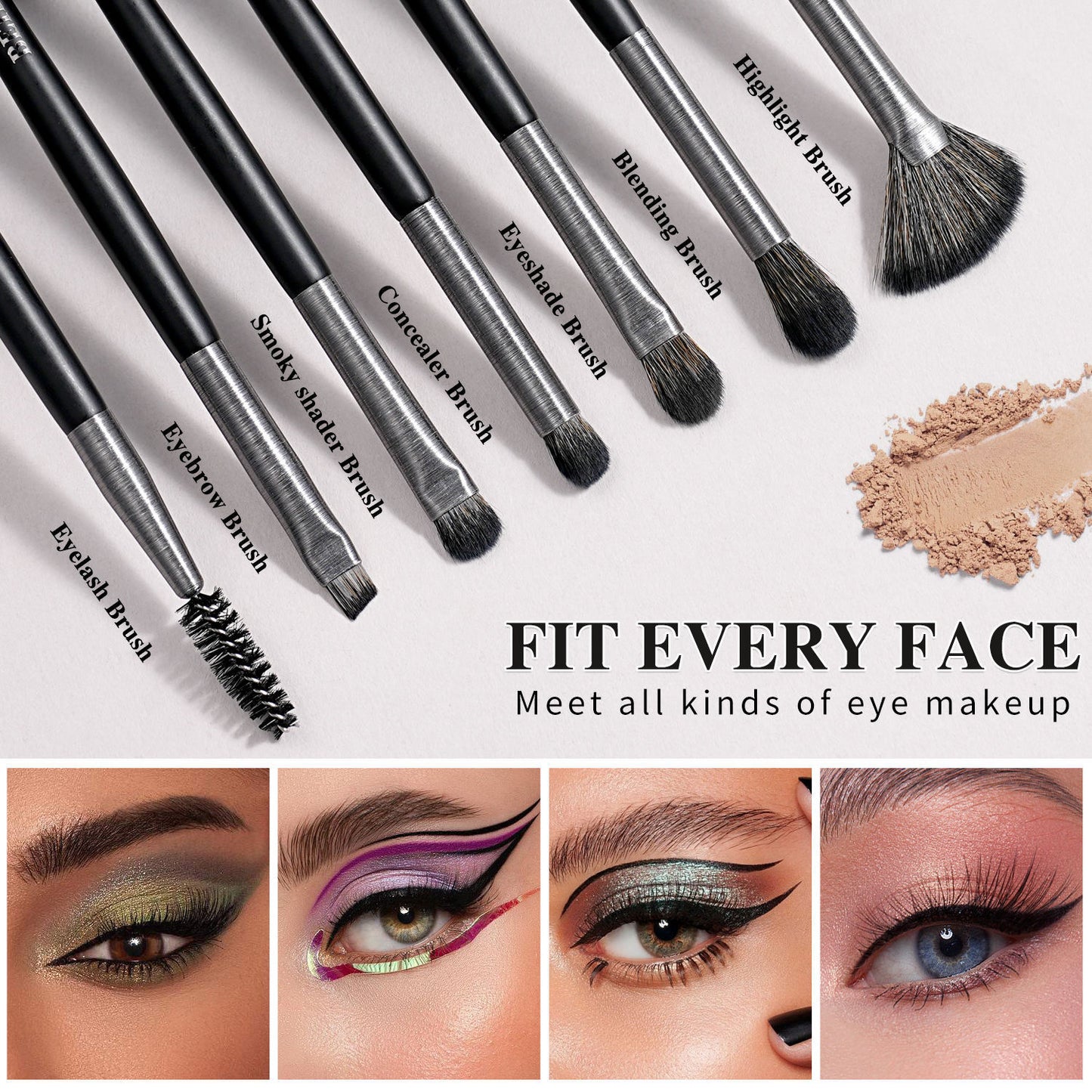 US Local High-quality Makeup Brushes With Wooden Handles, Premium Natural 10pcs Makeup Brushes.