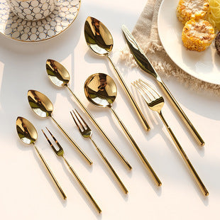 Knife, Fork And Spoon 304 Stainless Steel Household Desserts Spoon Hotel Stainless Steel Tableware