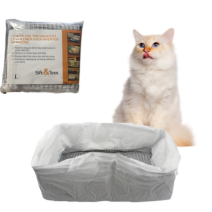 US Local 1 Pack Of 10PCS Cat Litter Filter Bags, Cat Litter Filter Bags, Reusable, Washable, Mesh Quick Sift Cat Litter, Not Dirty, EASY To Clea