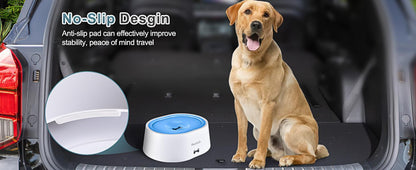 US Local 2L 70oz Spill-Proof Dog Slow Flow Drinking Bowl With Activated Carbon Filter