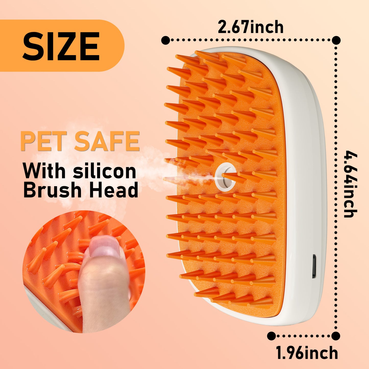 US Local 4 In 1 Cat Steam Brush, Anti Static Shedding Spray Comb, Hair Removal, Mist Indoor Steamy Grooming Brush For Dog, Water Spritz Defur Cepillo, Spa Steamer Cloud Para Gatos