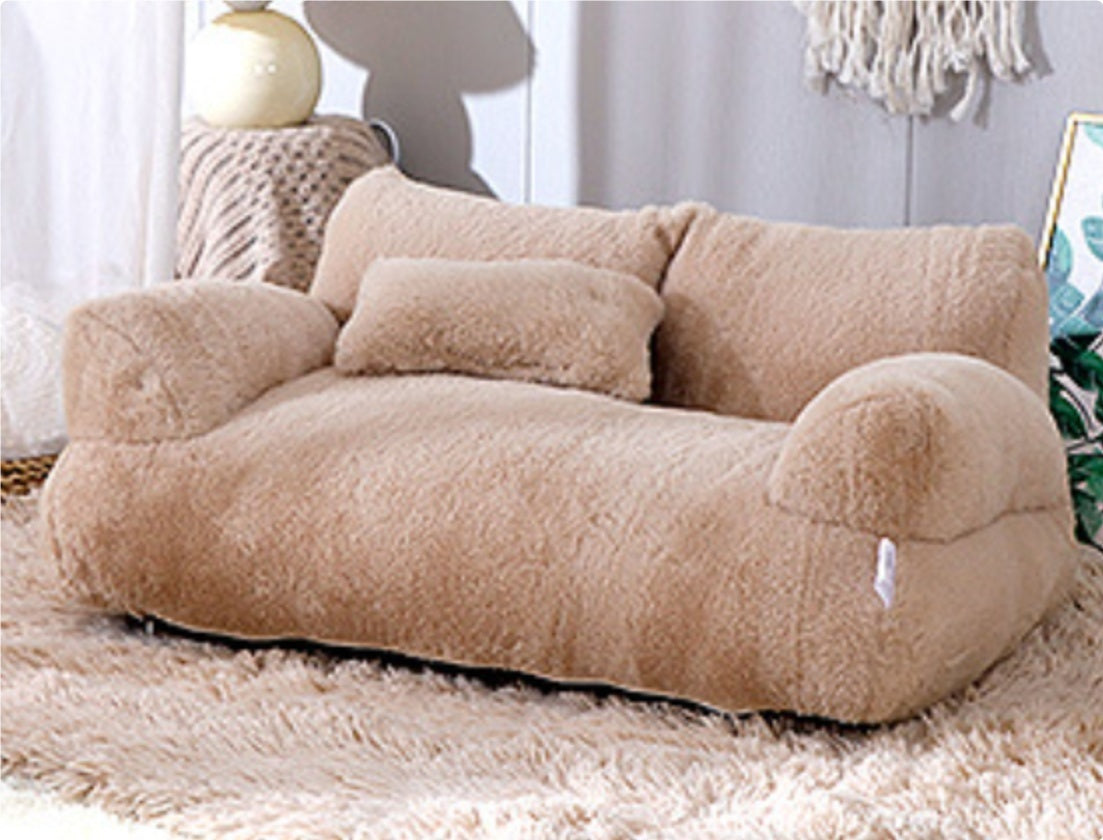 Luxury Cat Bed Sofa Winter Warm Nest Pet Small Medium Dogs Cats Comfortable Plush Puppy