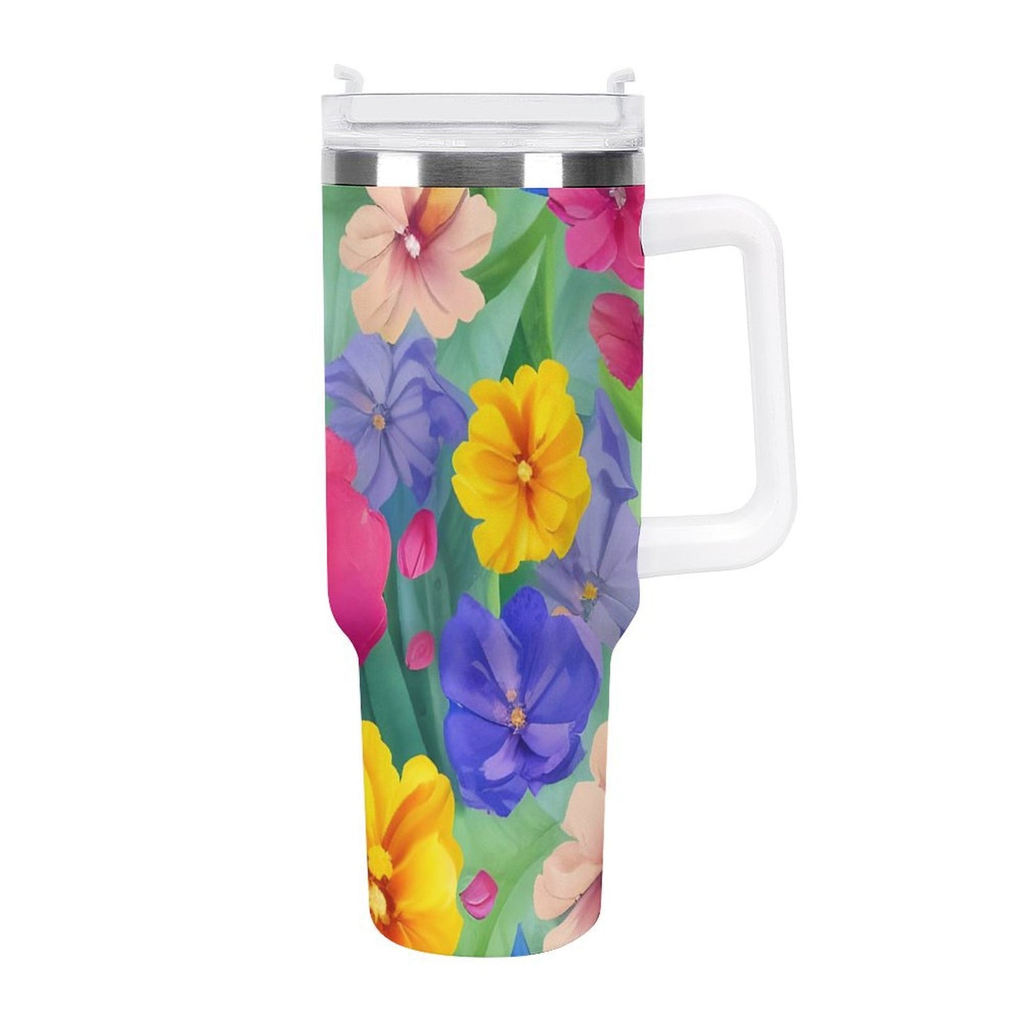 PHDT00189 POD US Local Tumbler 40 oz Large Capacity Car Cup Tropical, Safflower, Bright