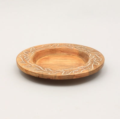 US Local Handcrafted 13 Wood Charger Plate Wooden Dinning Placemat Artisan Wood Tableware