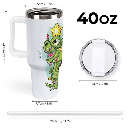 PHDT00207 POD US Local Tumbler 40 oz Large Capacity Car Cup Dinosaurs, Lights, Christmas