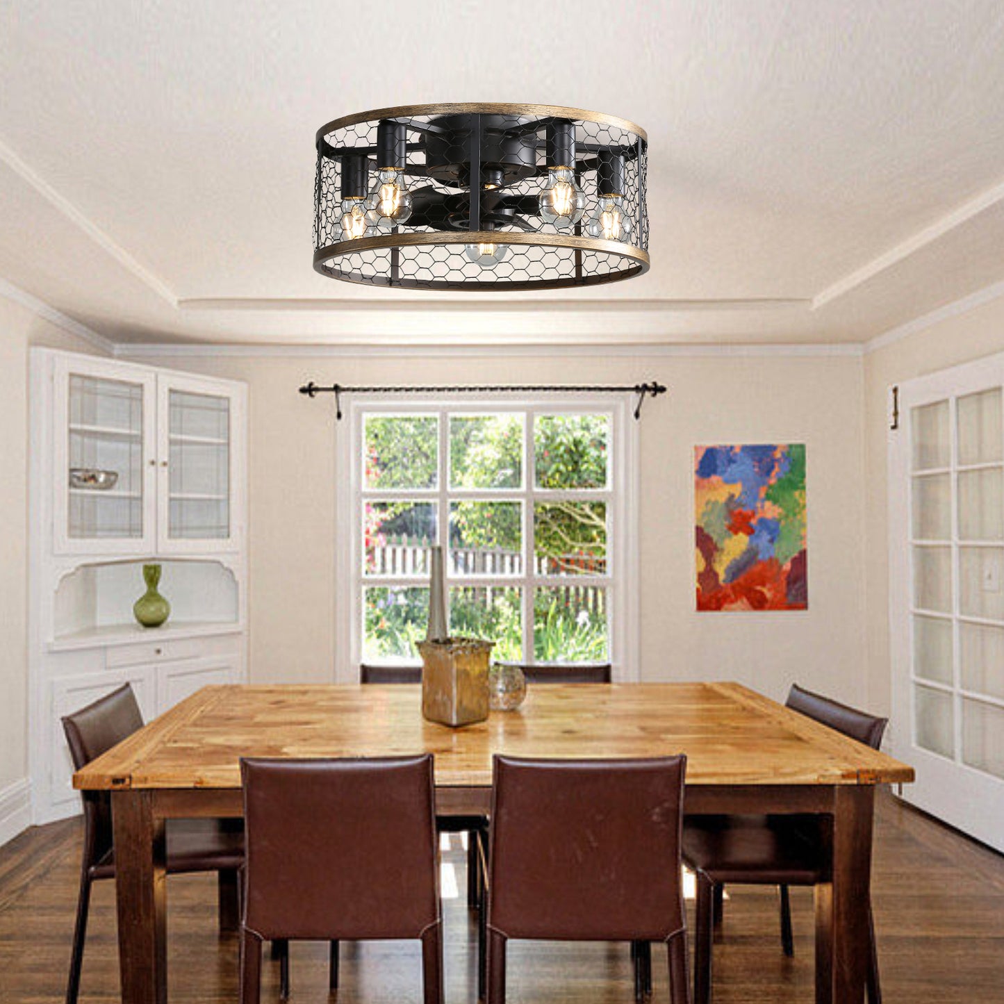 US Local Metallic Black Ceiling Fan