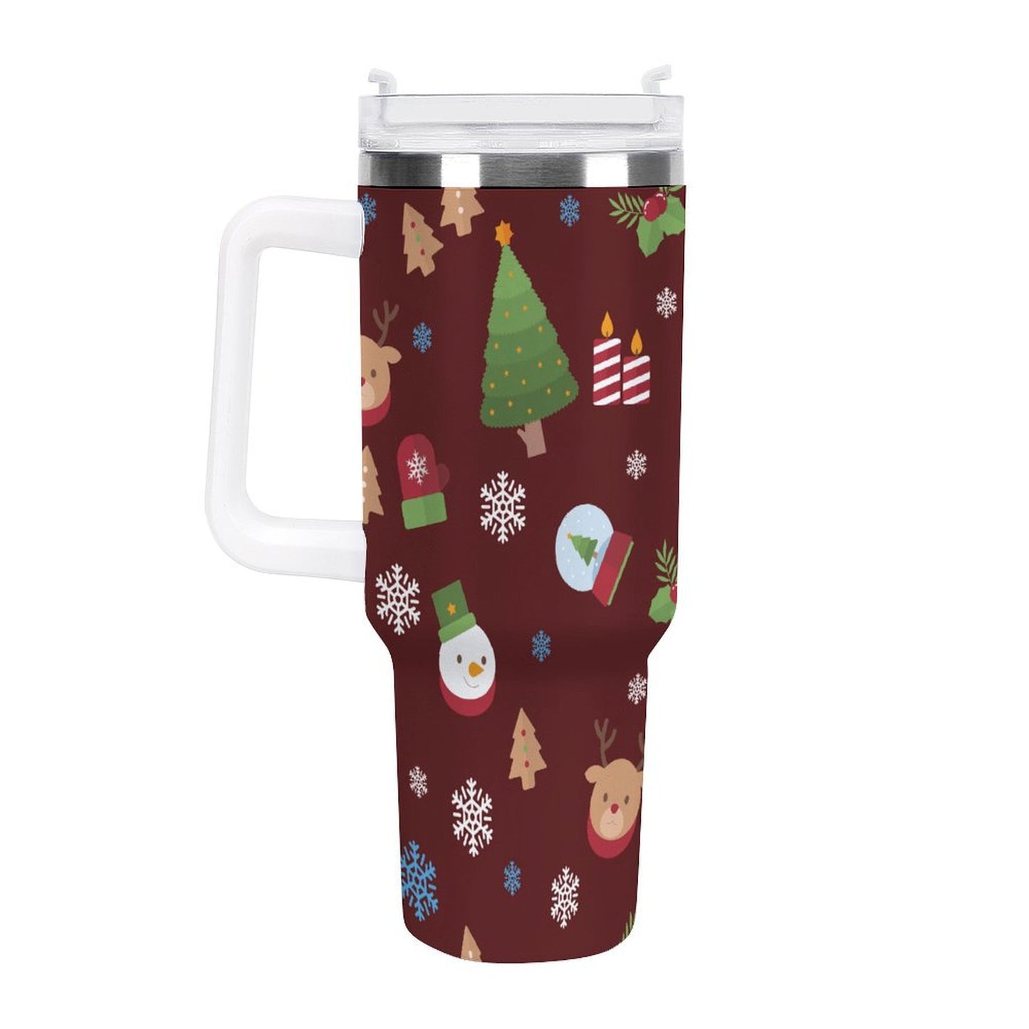 PHDT00067 POD US Local Tumbler 40 oz Large Capacity Car Cup Christmas Tree Santa Claus