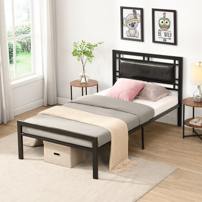 US Local Twin Size Metal Bed Sturdy System Metal Bed Frame ,Modern Style And Comfort To Any Bedroom