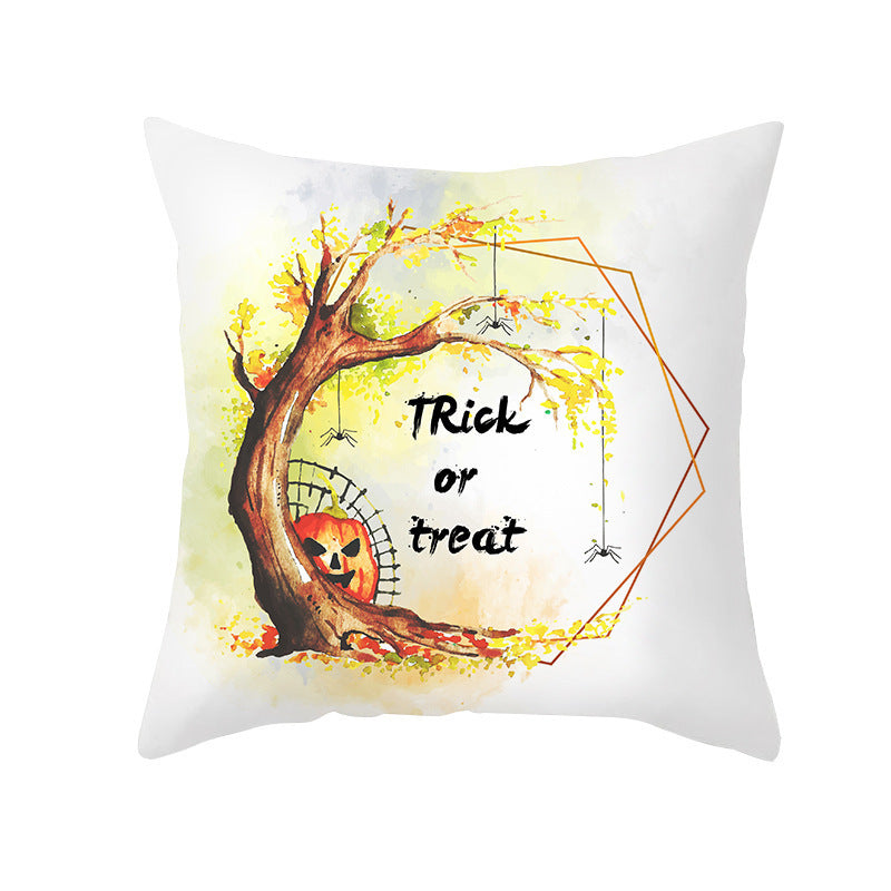 40 Style Halloween Pillowcase Pumpkin Letter Fly Velvet Pillow Cushion Cover
