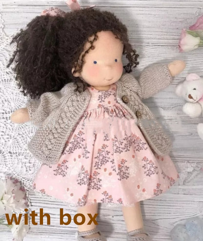 US Local Handmade Plush Doll Golden Curly Girl Finished Product