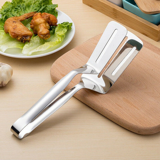 US Local Stainless Steel Steak Clamp Food Bread Meat BBQ Clip Tongs Kitchen Cooking Tool