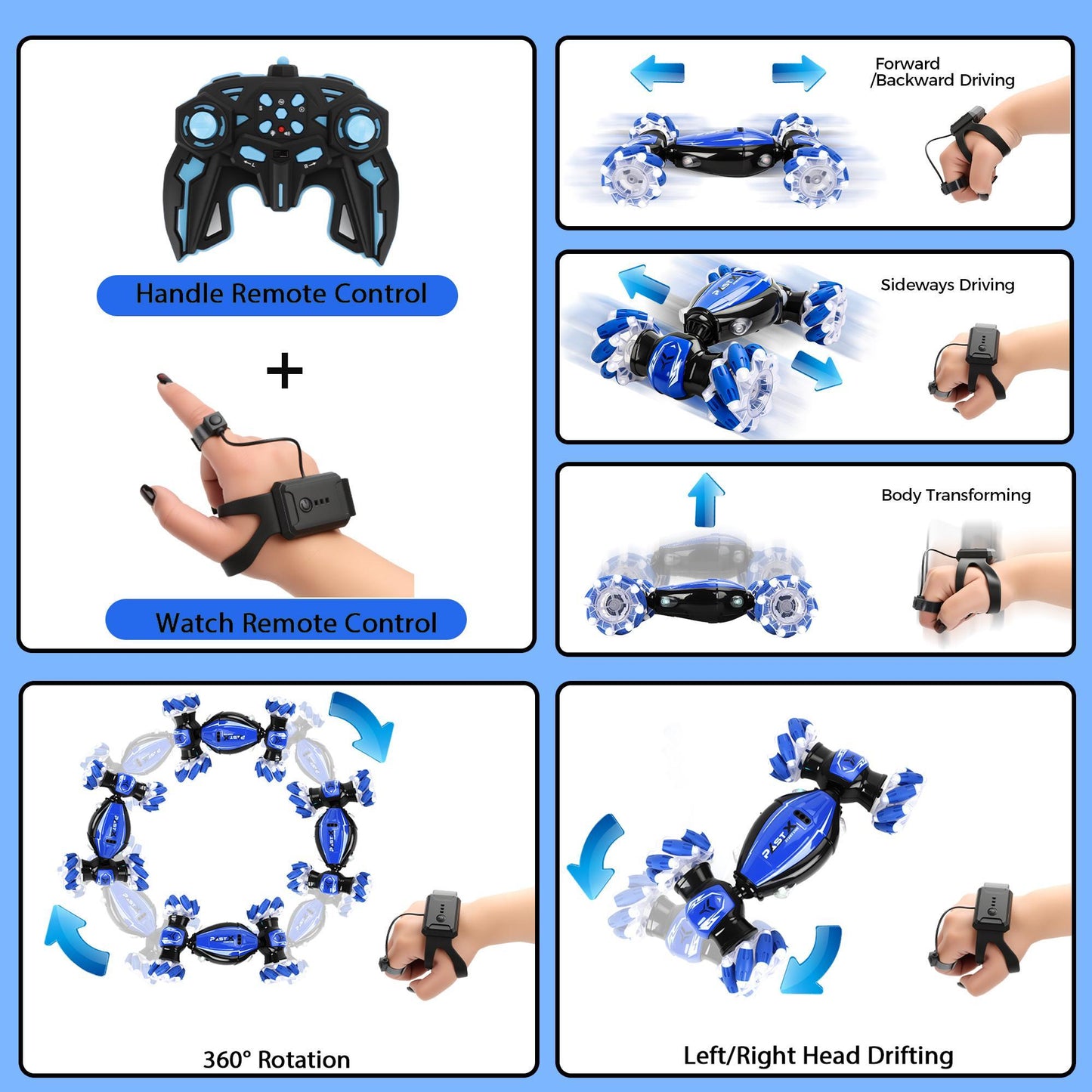 US Local All-around Surface Drift Car With Dual-mode Controller And Gesture Control, Perfect Outdoor And Indoor Drift Car Toy As A Kids Gift