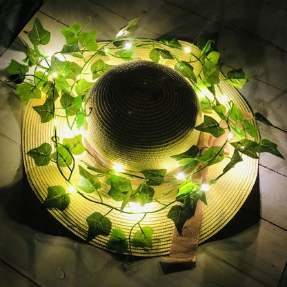 Thanksgiving Ivy Lighting Chain Eucalyptus Leaf Rattan