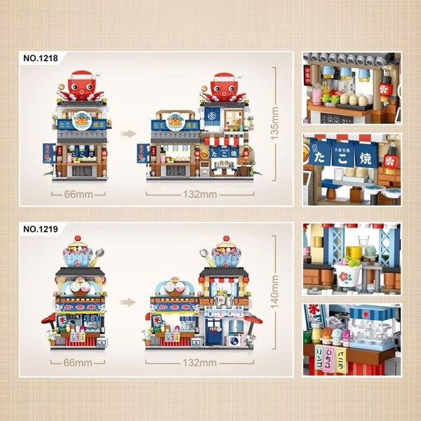 US Local 4 PACK BRICK BUILDING KIDS SET, 2969 PCS BUILDING BLOCK SET JAPAN STREET BUILDING PLAYSET GIFTS. -No Delivery On Weekends