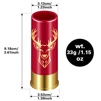 US Local 4 Deer Heads 1.5 Ounces - Reusable High-quality Plastic Bullet Cup, Suitable For Whiskey, Cocktails, And Wine, Perfect For Bars, Parties, And Gifts