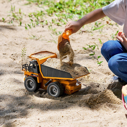US Local Christmas Gift VEVOR RC Remote Control Dump Truck Toy Construction Vehicle Toy 9CH  Scale