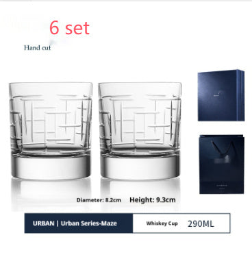 Handmade Whiskey Shot Glass Imported Liquor Glass Set Gift Box