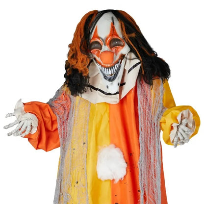US Local 8.2ft Red Eyed Clown Outdoor Halloween Decorations