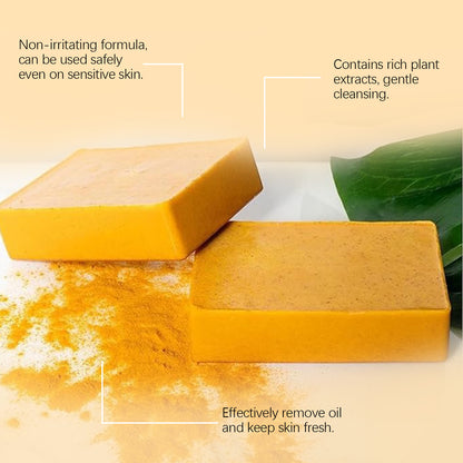 US Local Lemon Turmeric Brightening Soap Gently Cleanses The Skin, Moisturizes, Hydrates And Replenishes Water. It Is A Facial And Body Care Soap