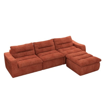 US Local Right Sofa Seat, L-shaped Modular Combined Sofa, Compressed Combined Sofa, Modern Lazy Style Comfortable Beanbag Sofa