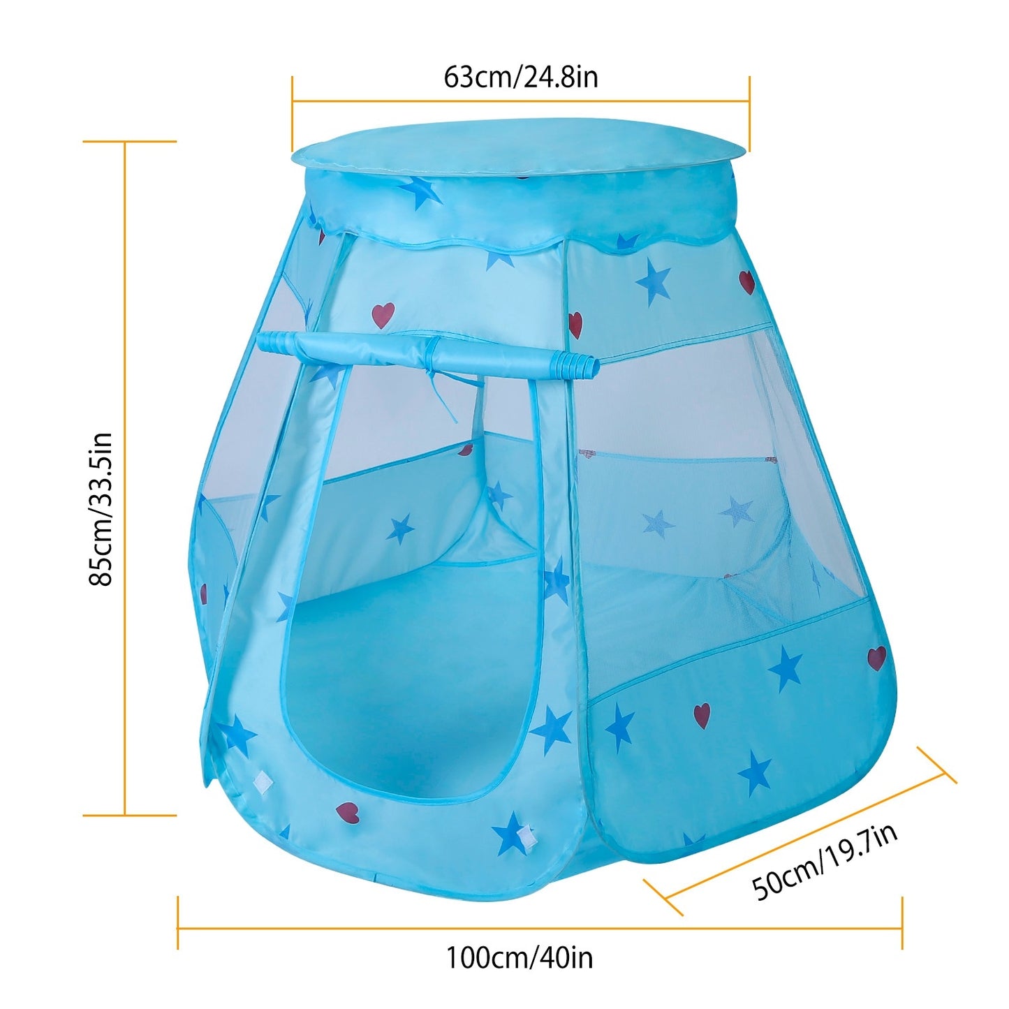 US Local 1Pc Kids Popup Game Tent Indoor Outdoor Castle Game Play Tent Birthday Gift For Kids No Balls Light Included