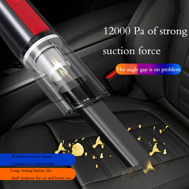 US Local Wired Silver Red Car Vacuum Cleaner Car With Strong Suction Handheld Vacuum Cleaner Small Mini Rechargeable Home Vacuum Cleaner
