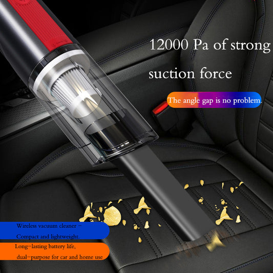 US Local Wired Silver Red Car Vacuum Cleaner Car With Strong Suction Handheld Vacuum Cleaner Small Mini Rechargeable Home Vacuum Cleaner