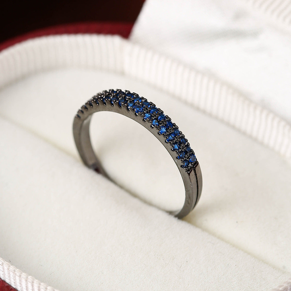 Simple Inlaid Color Zircon Elegant Atmosphere Simple Bracelet Ring