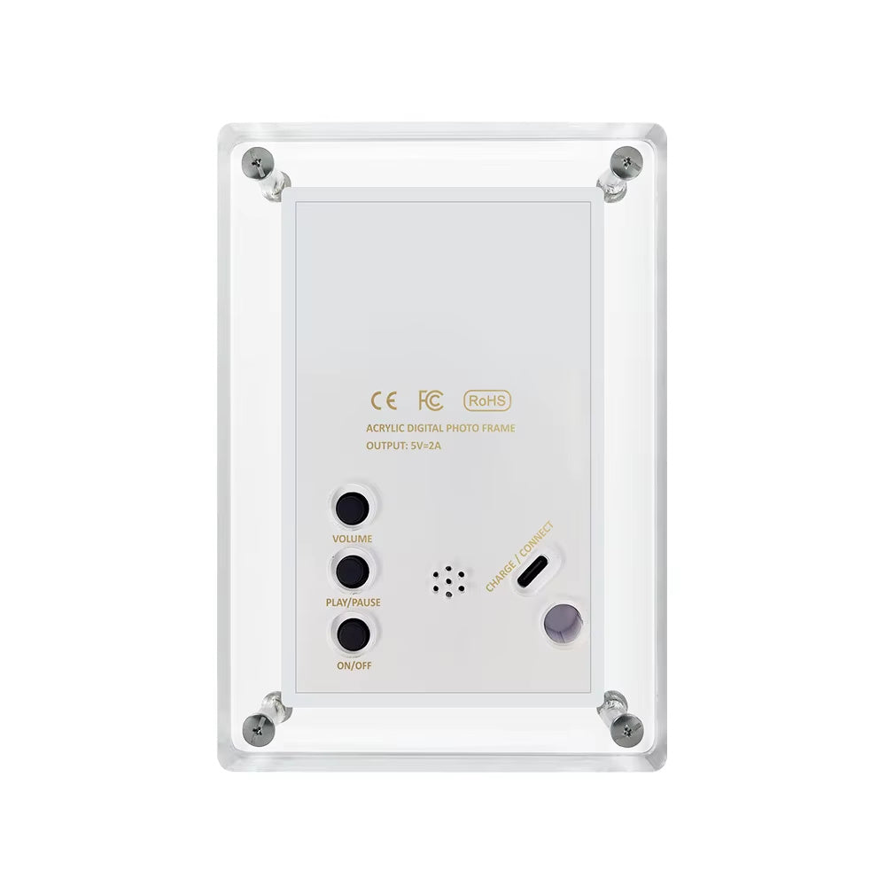 US Local Crystal Advertising Player Acrylic 5 Inch 4GB IPS Screen Digital Photo Frame For Gift