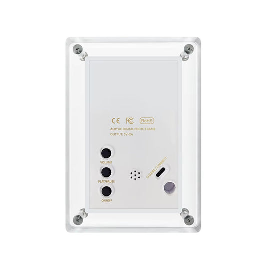 US Local Crystal Advertising Player Acrylic 5 Inch 4GB IPS Screen Digital Photo Frame For Gift