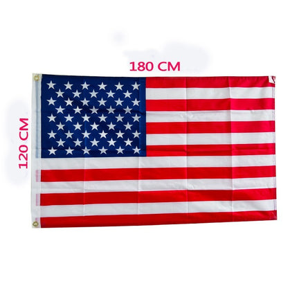 US Local 4X6FT Polyester American Flag 120cmX180cm USA Flag Outdoor Yard Decor Stars Brass Grommets