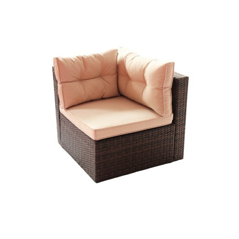 USA Local Patio Furniture Set PE Rattan Sectional Garden Furniture Corner Sofa Set
