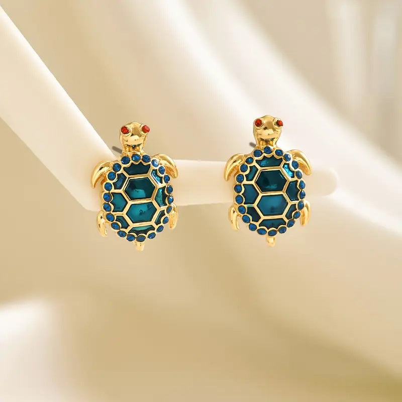Turtle Stud Earrings Exquisite Cute Fashion Niche Design Party Ear Rings
