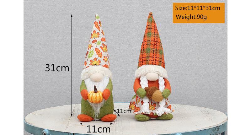 Harvest Thanksgiving Decoration Supplies Rudolf Doll Glowing Decoration Props