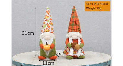 Harvest Thanksgiving Decoration Supplies Rudolf Doll Glowing Decoration Props