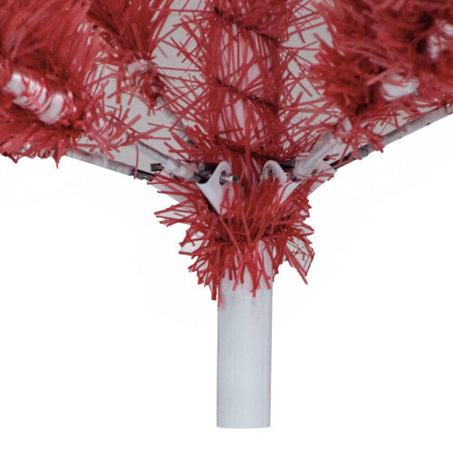 US Local 6FT Hinged Fir Artificial Fir Bent Top Christmas Tree, Xmas Tree Bendable Santa Hat Style Christmas Tree Holiday Decoration,1250 Branch Tips, 300 LED Lights X-mas