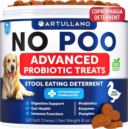 US Local No Poo Chews for Dogs – Puppy Coprophagia Stool-Eating Deterrent with Probiotics & Enzymes | Stop Dogs from Eating Poop | Digestive, Immune & Gut Health Support